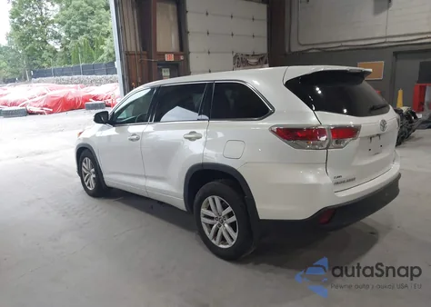 2016 Toyota Highlander Le V6 z USA, uszkodzony, nr VIN 5TDBKRFH7GS344324